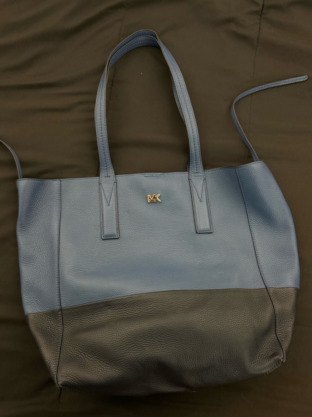 Michael Kors Blue and Navy Two-Tone Pebble Leather Tote